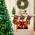 thumbnail image 5 of TETOU 1Pcs 18'' Christmas Stocking 3D Plush Santa, Snowman, Elk Xmas Character Classic Large Stockings for Family Kids Holiday Christmas Party Decorations, 5 of 7