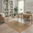 thumbnail image 2 of ODIKA 4'x6' Washable Area Rug Stain Resistant, Low Pile, Easy Care Orange Green Continuous Swirls Weathered Surface Artistic Layout for Dorm Room, Small Living, 2 of 7
