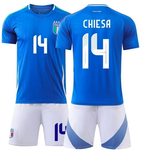 Boys Girls Kids Italy Home CHIESA 14# BARELLA 18# Football Jersey Suit