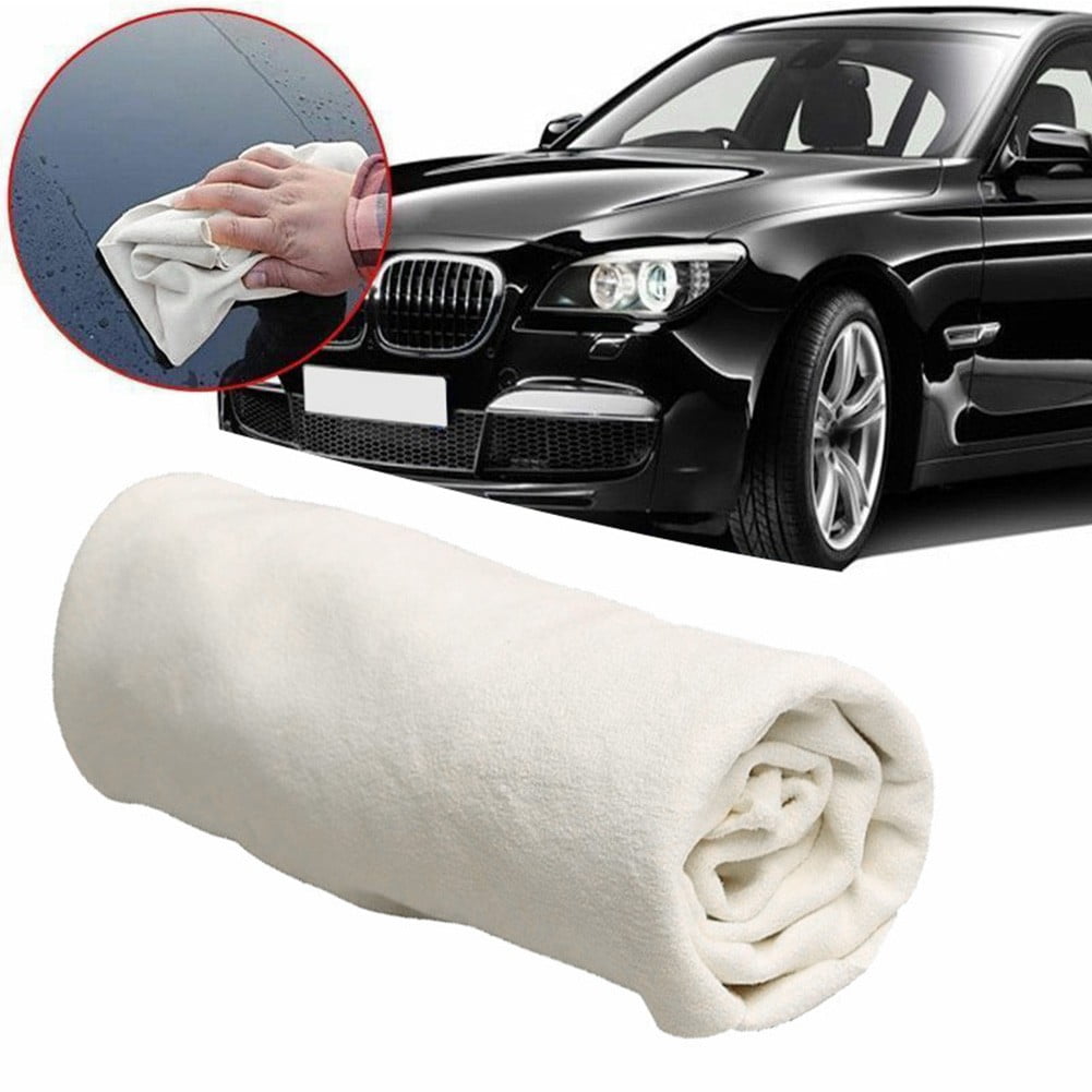 Natural Chamois Leather Car Cleaning Cloth Large Absorbent Washing Drying Towel 