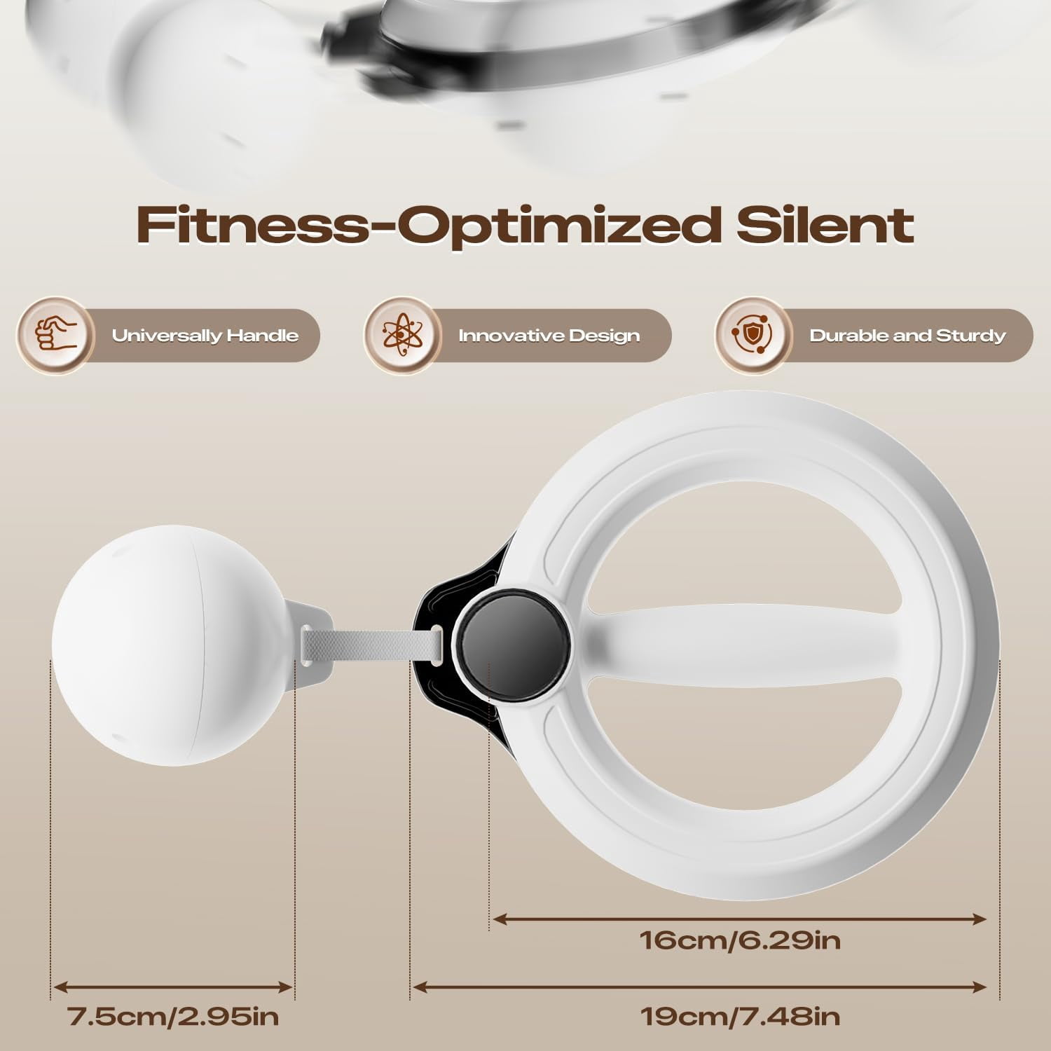 Arm Workout for Women and Men, 360° Hand-Crank Forearm Trainer, Shoulders and Arm Muscle Training Fitness Equipment, Chest Trainer and Forearm and Wrist Hand Exerciser, Home Workout Equipment