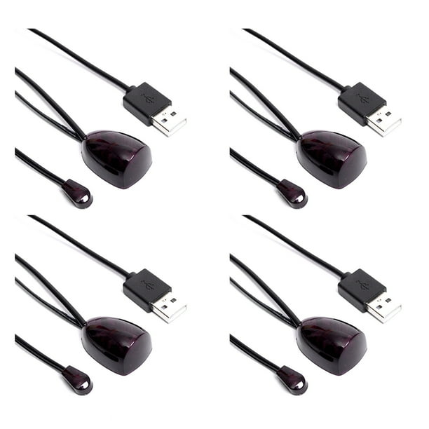 4X Extensor IR Infrarrojo IR Receptor de Control Remoto USB IR Receptor Adaptador Transmisor para Caja de Cable Receptor EstéReo HD TV