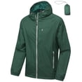 thumbnail image 2 of Little Donkey Andy Men's Packable Lightweight Hooded Jacket Windproof Windbreaker with Recycled Insulation Green XL, 2 of 7
