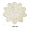 thumbnail image 2 of Pompotops Christmas Tree Decorations Ornaments Christmas Tree Skirt Christmas Tree Decoration White Long Hair Tree Skirt Lace Tree Skirt Home Christmas Tree Decoration, 2 of 5