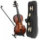 thumbnail image 1 of Modelo de violín en miniatura de madera, miniinstrumento musical, adornos con caja de regalo, 1 of 12