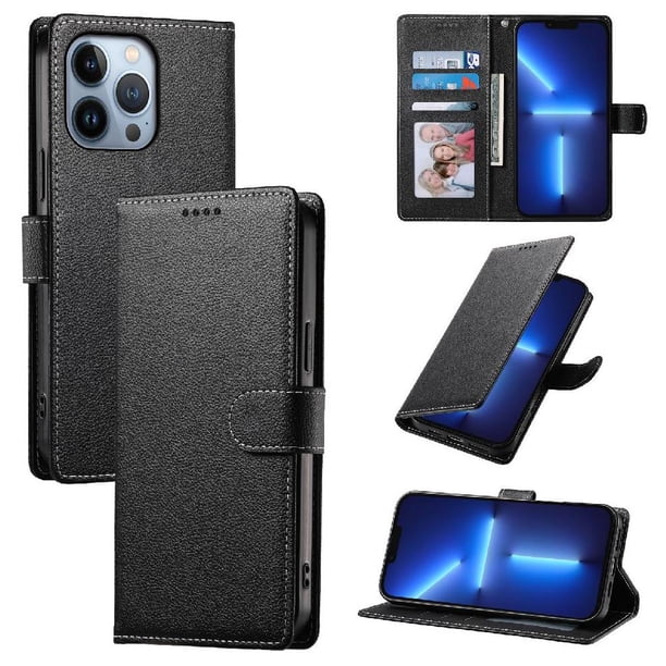Funda para FOXDOCK iPhone 13 Pro – Cuero Premium, 3 ranuras para tarjetas, Protección contra impactos
