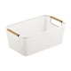 thumbnail image 1 of Cesta organizadora de almacenamiento hueca, cesta para ropa, organizador de escritorio decorativo Blanco, 1 of 9