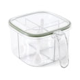 thumbnail image 1 of CAJA DE ESCUES DE 4 Compartimes Con Mayor Capacidad, Tapa Hermética, Tapa Fácil de Abrir para Cococina Casera, PlásTiCO, Transparente, 1 of 8