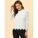 thumbnail image 2 of BluFloral Con Cuello De Volantes Y ManLarCon Encaje Superior PaMujer Blanco XXL, 2 of 5