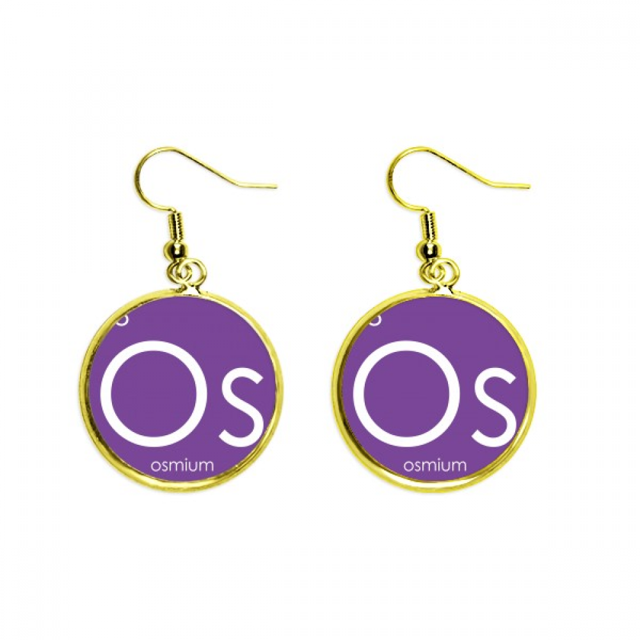 Química de metales de transicion el osmio os elementos periodo mesa Ear Dangle Golden Drop Earring Jewelry Mujer Unbranded M
