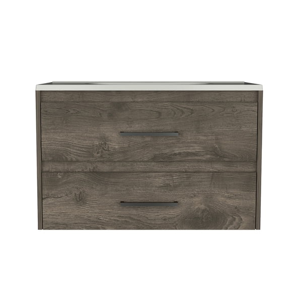 Particle Board Construction - Two Drawer Storage - Wall-Mounted in Bathroom - Valuable Space Saving