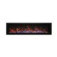 thumbnail image 3 of Amantii Symmetry Bespoke - 60" Indoor / Outdoor Electric Built In Fireplace featuring, WiFi Compatibilty & Bluetooth Connectivity, MultiFunction Remote, and a Selection of Media Options, 3 of 5