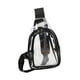 thumbnail image 4 of Mochila transparente de PVC Strade Fareast Limited tipo bandolera para el hombro con bolsillo en el pecho Negro, 4 of 8