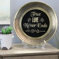 thumbnail image 2 of Natural Geo True Love Never Ends Wall Hanging Brass Accent Plate Black, 2 of 4