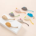 thumbnail image 4 of Suministros para mascotas, muñeco de peluche de simulación, traje de ratón con plumas, juguete molar resistente a los arañazos para gatos, 4 of 6