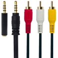 thumbnail image 1 of Cable de vídeo para videocámara AV Qicheng&Lys de 3,5 mm macho a 3RCA macho, 1 of 7