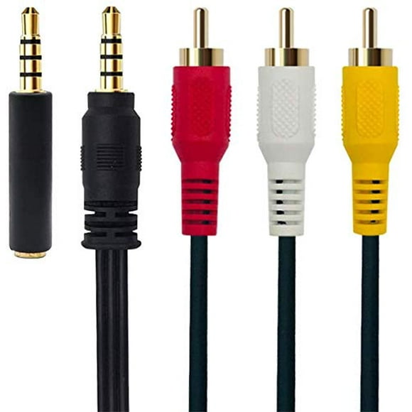 Cable de vídeo para videocámara AV Qicheng&Lys de 3,5 mm macho a 3RCA macho