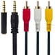thumbnail image 1 of Cable de vídeo para videocámara AV Qicheng&Lys de 3,5 mm macho a 3RCA macho, 1 of 7
