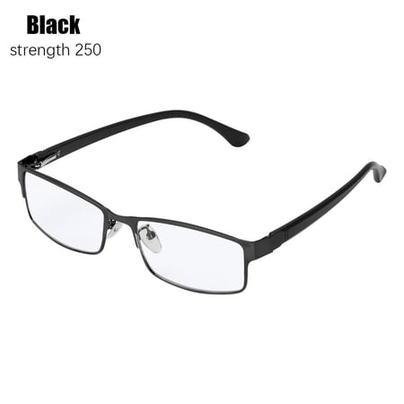 New Fashion Eye wear Ultra Light Resin Flexible Portable +1.00~+4.0 Diopter Business Reading Glasses Vision Care Eyeglasses BLACK STRENGTH 250