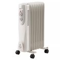 thumbnail image 4 of Portable Oil Filled Radiator Space Heater, 1500W, 7-Fin, 3 Heat Settings, White, 4 of 8