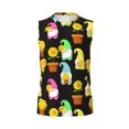thumbnail image 4 of Yiaed Gnomes With Sunflowers Print Men's Singlet Vests Summer Running Muscle Tank Tops Gym Undershirt Round Neck Sleeveless for man, 4 of 5