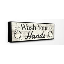 The Stupell Home Decor Collection Wash Your Hands Canvas Wall Art
