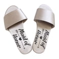 thumbnail image 4 of Zapatillas De Boda Con Punta Abierta Favor De Fiesta De La Dama De Honor De La Novia Gris EUR 36 Sunnimix Zapatillas de boda, 4 of 8