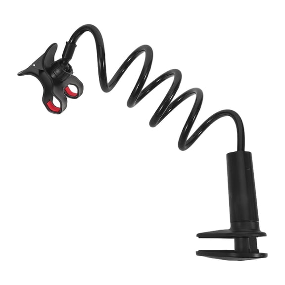 HEANUJJ Flexible Gooseneck Phone Holder with 2 Meter Arm, Adjustable Mobile Cell Stand in Black