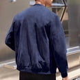 thumbnail image 6 of IAJDKMEK Men's Winter Work Jacket - Casual Zip-Up with Multi-Pockets, Comfortable Outerwear Jackets for Men, Ideal for Work,Navy S, 6 of 7