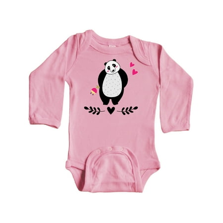 

Inktastic Panda Lover Girl Bear Gift Baby Girl Long Sleeve Bodysuit