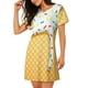 thumbnail image 2 of Fotbe White Ice Cream Bata de Dormir para Mujer con Estampado, Camisón de Algodón de Manga Corta, Ropa de Dormir Casual, 2 of 6