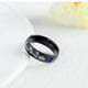 thumbnail image 1 of Anillo de pareja de acero de titanio negro con corona de reina Anillo de pareja, 1 of 6