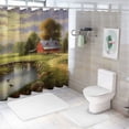 thumbnail image 7 of Pratyus Farm Landscape Printed Shower Curtain Set with Hooks, Easy Care 100% Polyester Fiber, Home Bathroom Decoration, Various Sizes 36x72, 7 of 7