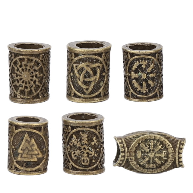 Anneaux de Cheveux de Dreadlocks, Belles Perles de Barbe de Cheveux Rétro pour Bracelet DIY