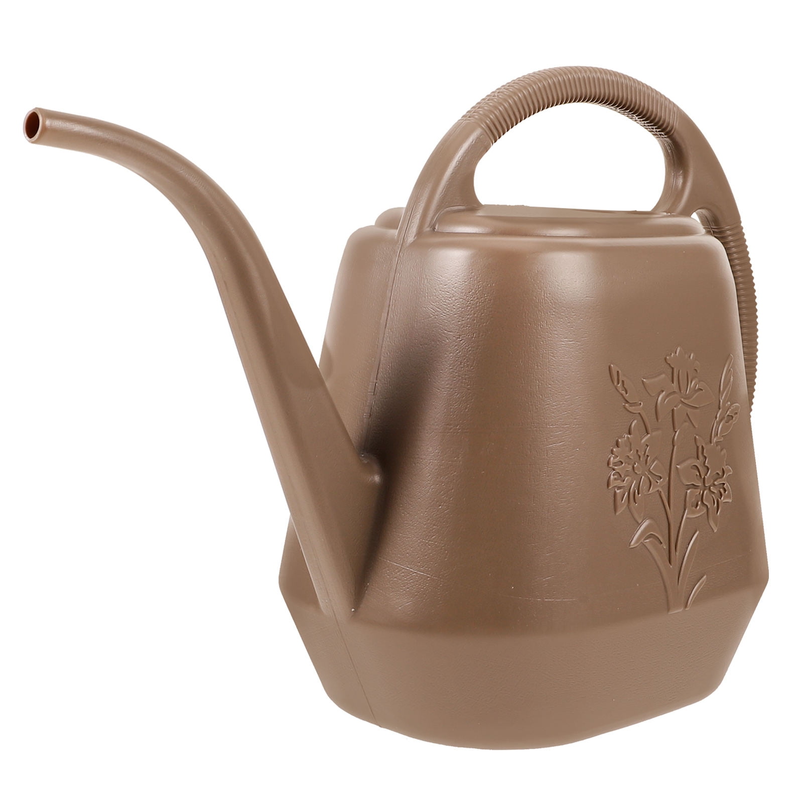 FRCOLOR Grey Plastic Watering Can with Long Spout for Small Plants and Daily Use 7.5 Inch
