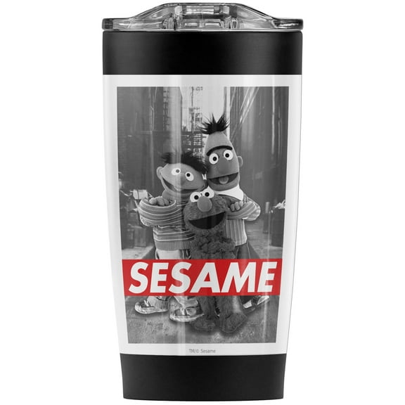 Sesame Street/Sesame Stainless Steel Tumbler 20 oz Coffee Travel Mug/Cup, Vacuum Insulated & Double Wall with Leakproof Sliding Lid | Great for Hot Drinks and Cold Beverages