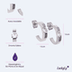 thumbnail image 4 of Aretes Mujer de Media Luna con Zirconia Cúbica LuckyLy Gala Plateado UNITALLA, 4 of 6