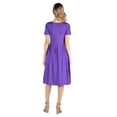 thumbnail image 5 of Maternity Short Sleeve Pleated Pocket Midi Dress, 5 of 8