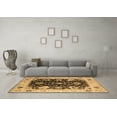 thumbnail image 3 of Ahgly Company Indoor Square Oriental Brown Industrial Area Rugs, 3' Square, 3 of 4