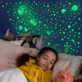 thumbnail image 1 of Apuakthei 849 piezas de estrellas que brillan en la oscuridad, pegatinas de pared multimodales de estrellas y luna, estrellas de techo de PVC que brillan en la oscuridad, perfectas para el dormitorio, 1 of 7