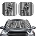 thumbnail image 2 of Fotbe Optical Zebra Illusion Juego de 2 Piezas de Parasoles para Parabrisas | Bloqueador Solar para Auto | Accesorios Plegables para Protección Solar Interior-Small, 2 of 6