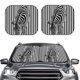 thumbnail image 2 of Balery Optical Zebra Illusion Parasol para parabrisas de coche de 2 piezas | Parasol plegable para parabrisas delantero de coche para la mayoría de sedanes-Large, 2 of 6