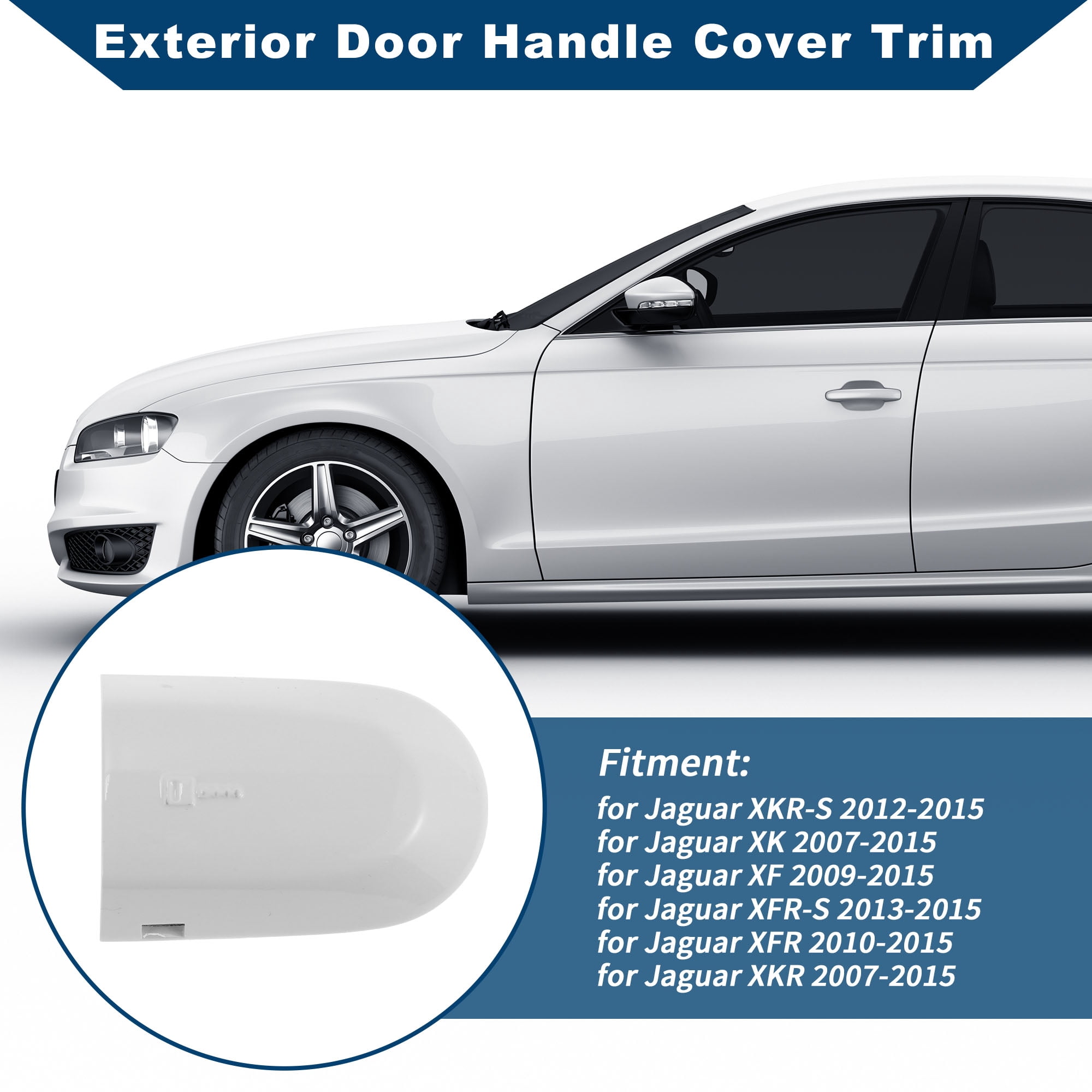 Unique Bargains Front Left Exterior Door Handle Cover for Jaguar XK 2007-2015&XF 2009-2015