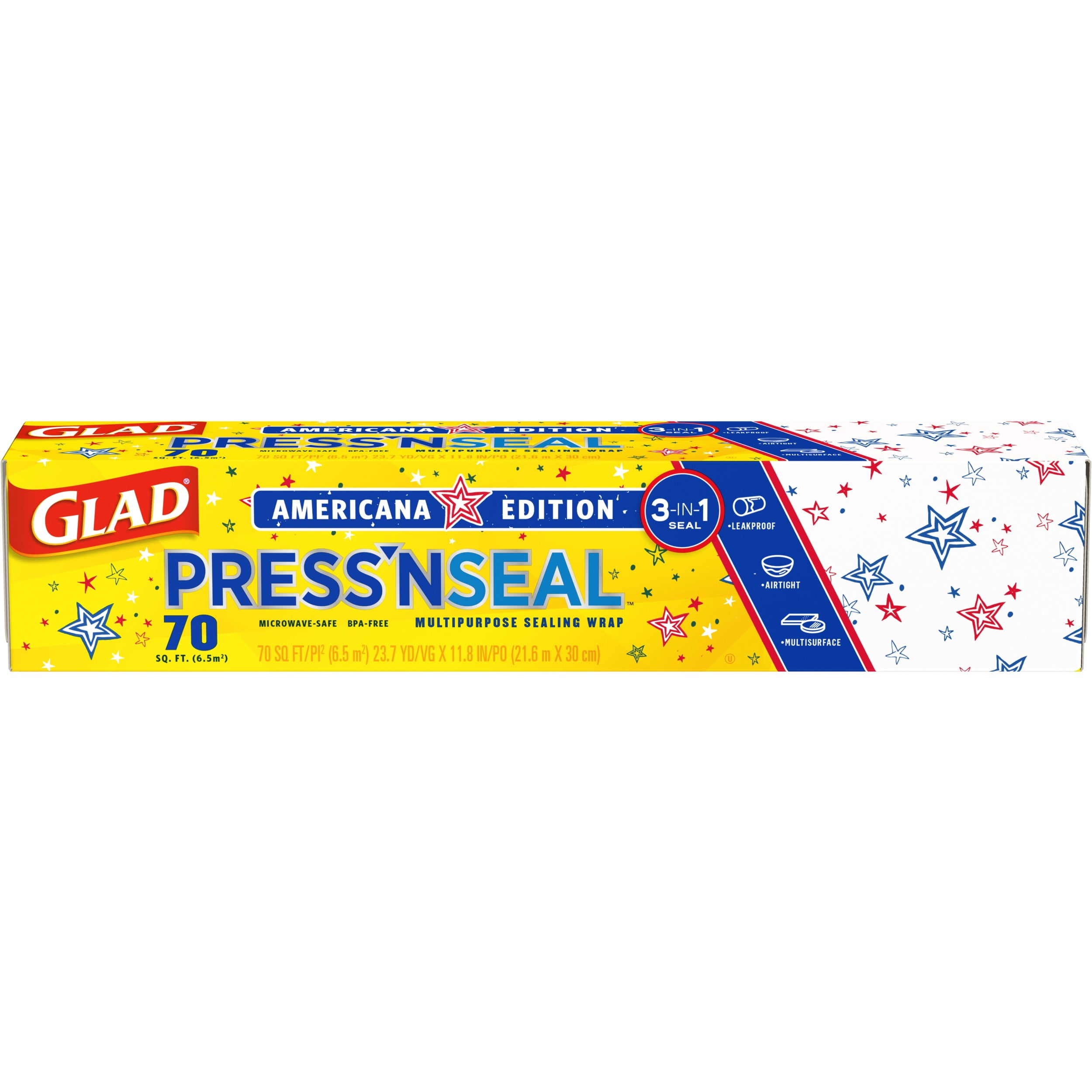 Glad Press'n Seal® Plastic Food Wrap, 140 sq. ft. Roll