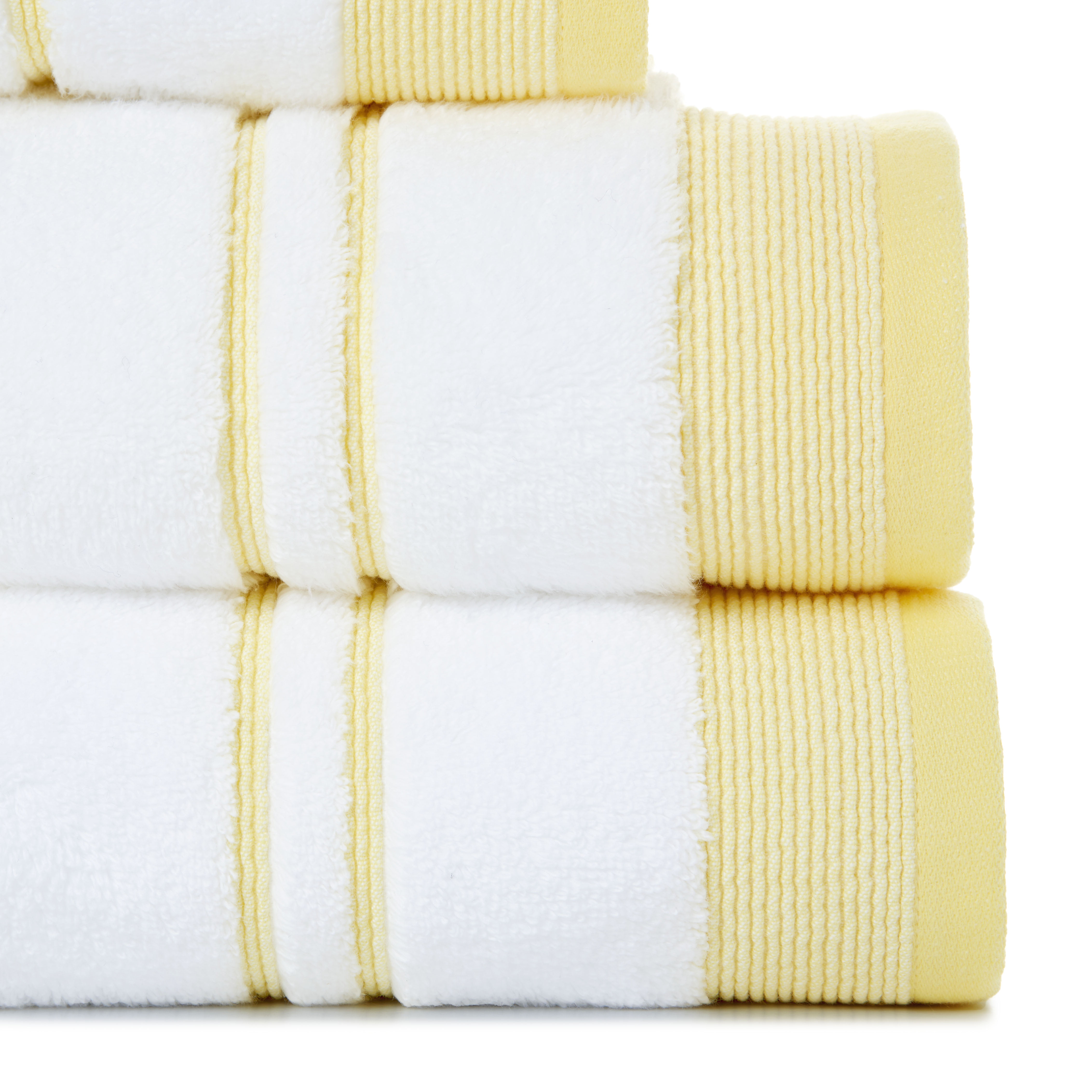 3/6pcs Solid Color Cotton Towels Set, Thickened Soft And Absorbent Towel,  Washcloth & Hand Towle & Bath Towel, Bright Yellow Towel Set For Home Bathro