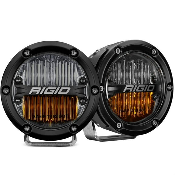 RIGID 36122-360-Series SAE Compliant Fog Lights Yellow/White Pair
