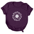 thumbnail image 2 of SMihono Hauts pour Femmes Été Décontracté Mode T-shirt Imprimé à Manches Courtes Col Rond Oversize, 2 of 4
