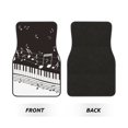 thumbnail image 2 of Zufioo Piano Keys With Musical Notes Print Car Floor Mats Four-piece Set, Car Interior Accessories - Corrosion-resistant, Non-Slip, Suitable for Cars, Trucks, Vans, 2 of 7