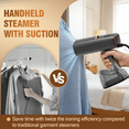 thumbnail image 3 of Loheer Vacuum Steamer for Clothes, 5000Pa Suction Handheld Clothes Steamer Multiple mode Portable Travel Steamers & Ironing 2 in 1 & 440ml Water Tank, 3 of 10