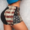 thumbnail image 2 of Sikiie Wood Grain Bald Eagle Print Workout Shorts Women Scrunch Butt Gym Shorts Seamless High Waist Tummy Control Yoga Biker Athletic Shorts, 2 of 5